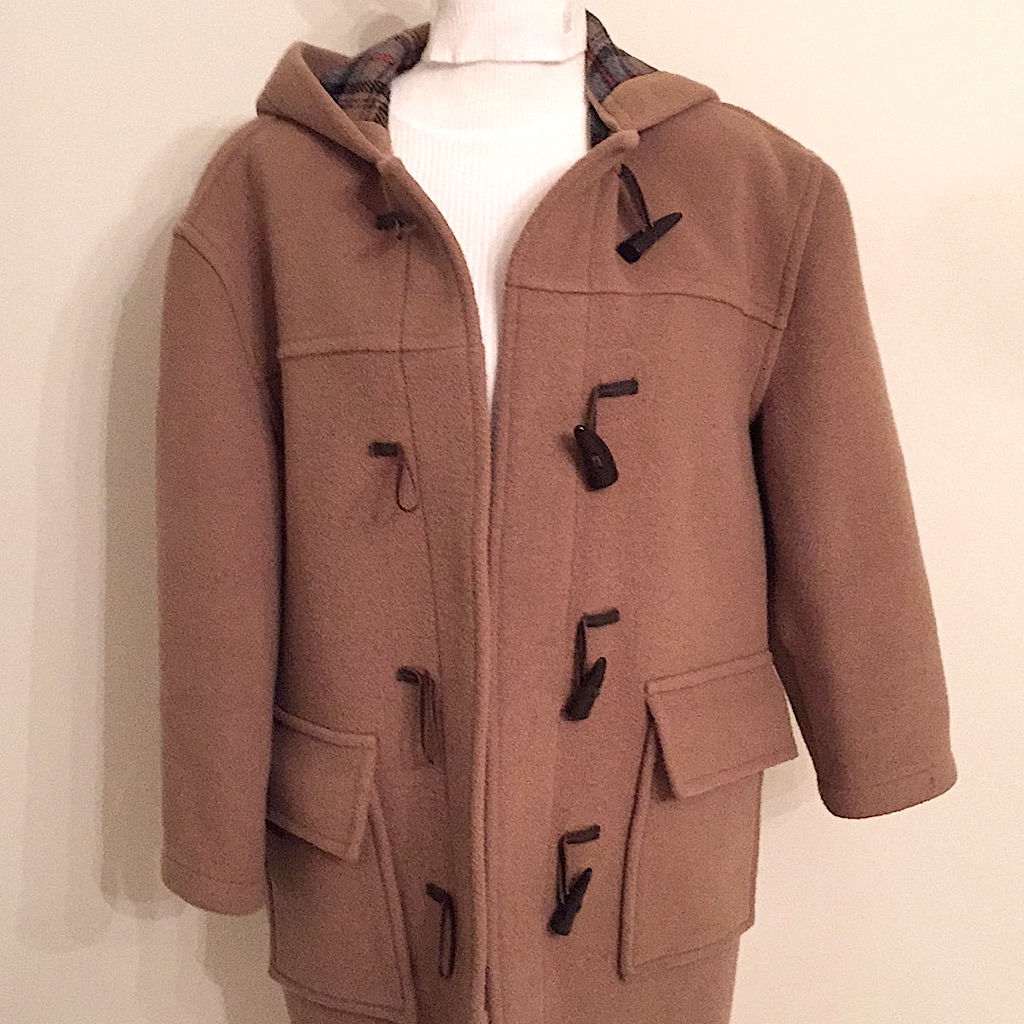 Burberry Tan Toggle Duffle Coat Guc Oversized Sm
